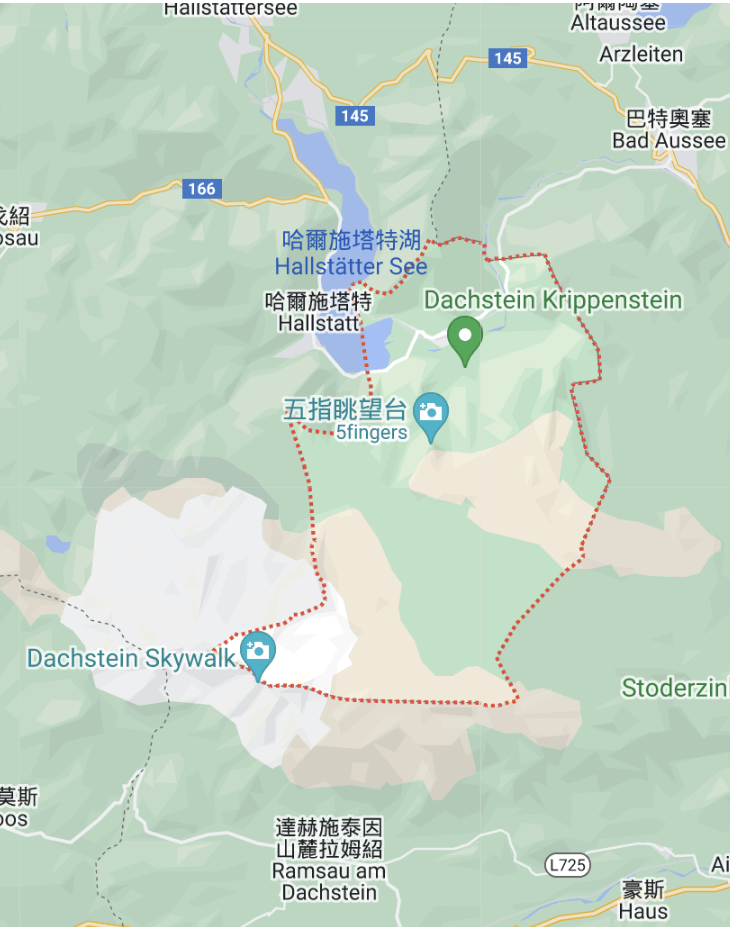 hallstatt & obertraun google map